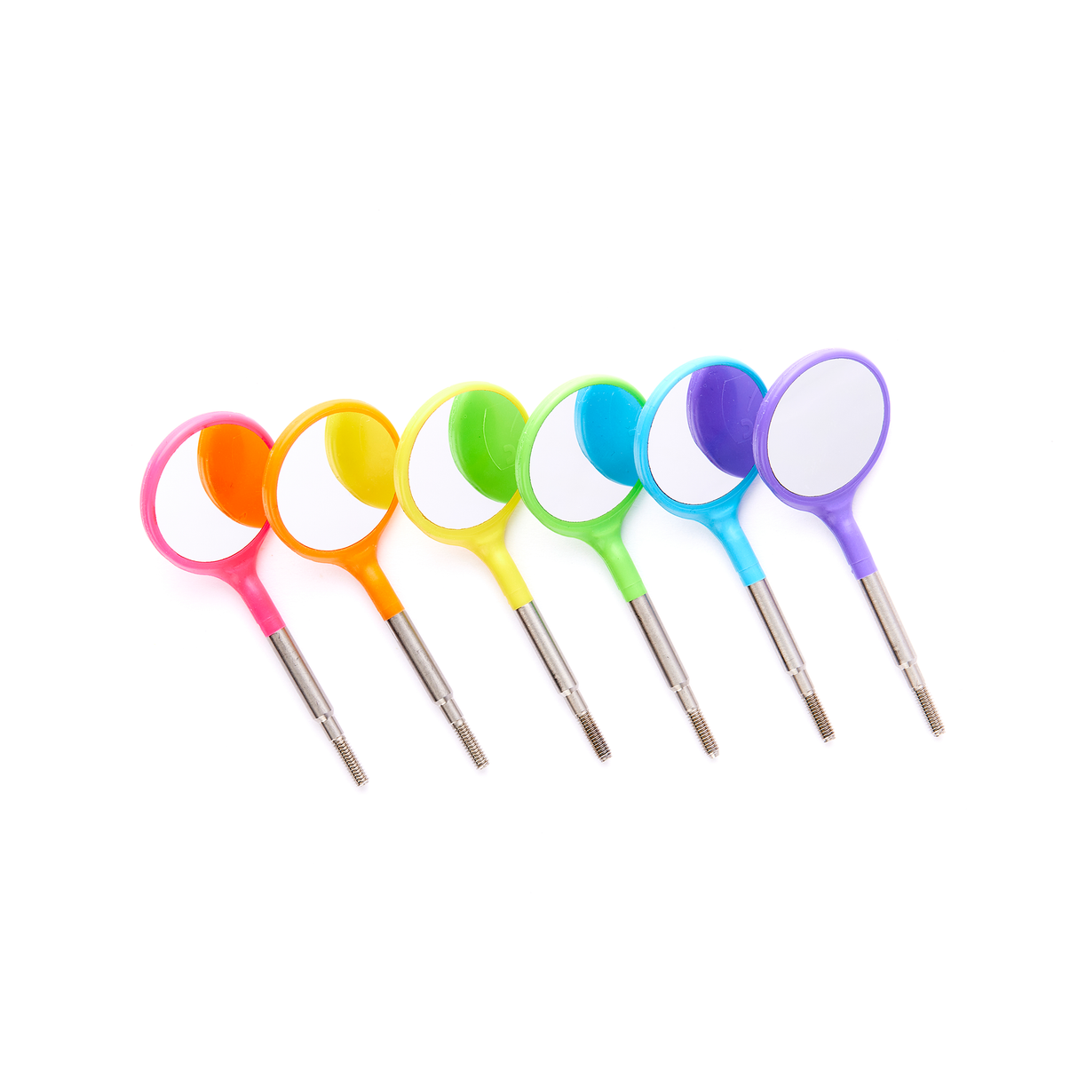 #5 Crystal HD® Resin Mouth Mirror Screw-On Heads Vibrant - 12 Pack (Cone Socket)